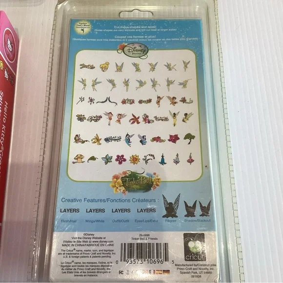 Cricut Disney Cartridge Bundle Lot of 6 Mickey Hello Kitty Tinker bell Belle - Picture 3 of 10